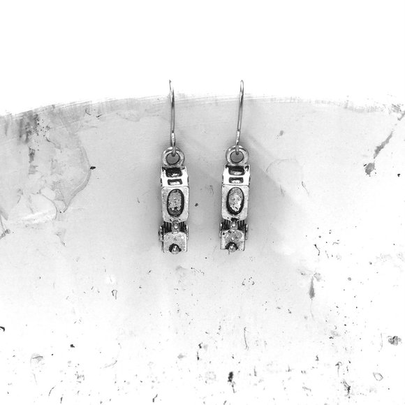 Miniature Fire Truck Fireman Fire fighter Charm Earrings - Picture 2 of 2